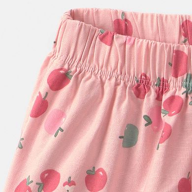 Toddler Girl Carter's 2-Piece Apple Long Sleeve Top & Skort Set