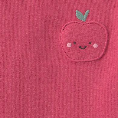 Toddler Girl Carter's 2-Piece Apple Long Sleeve Top & Skort Set