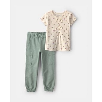 Toddler Girl Carter's 2 pc Floral Top & Pant Set