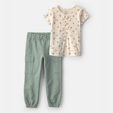 Toddler Girl Carter's 2-Piece Floral Top & Pant Set
