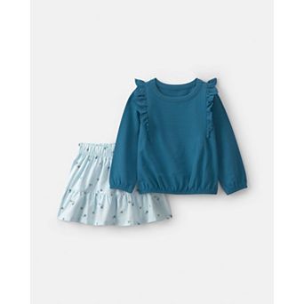 Toddler Girl Carter's 2 pc Ruffle Top & Skirt Set