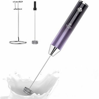 Zulay Kitchen Lux Rechargeable Milk Frother Handheld - Powerful 2-Speed Motor, Fully Waterproof