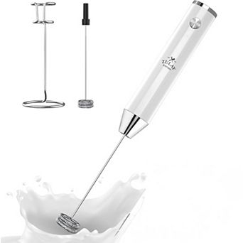 Zulay Kitchen Lux Rechargeable Milk Frother Handheld - Powerful 2-Speed Motor, Fully Waterproof