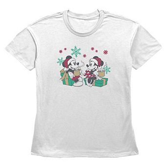 Women's Disney&rsquo;s Mickey & Minnie Christmas Moment Short Sleeve Graphic Tee