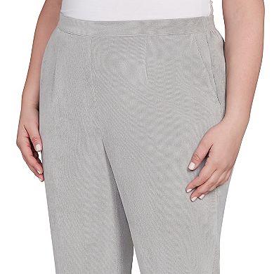 Plus Size Alfred Dunner Pull-On Corduroy Flat Front Average Length Pants
