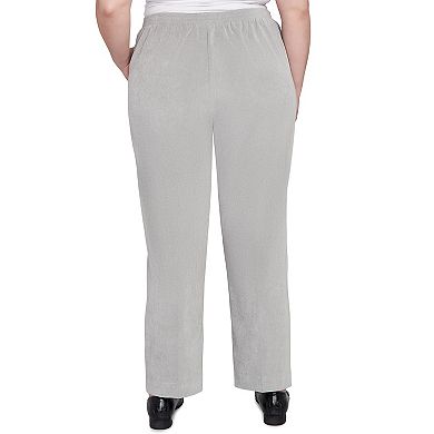 Plus Size Alfred Dunner Pull-On Corduroy Flat Front Average Length Pants