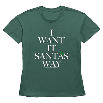 Women's Backstreet Boys I Want It Santa's Way Short Sleeve Graphic Tee