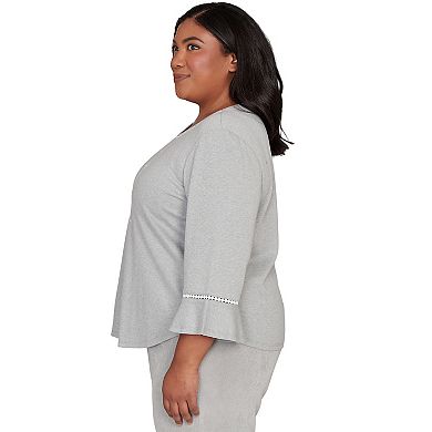 Plus Size Alfred Dunner Christmas Tree Embellished Knit Top