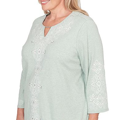 Plus Size Alfred Dunner Classic Fit Soft Embroidered Pattern Top