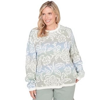 Plus Size Alfred Dunner Soft Paisley Ombre Sweater