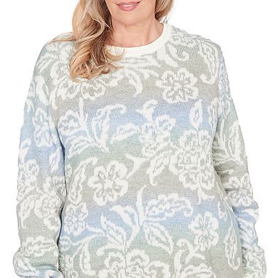 Plus Size Alfred Dunner Soft Paisley Ombre Sweater