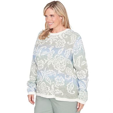 Plus Size Alfred Dunner Soft Paisley Ombre Sweater
