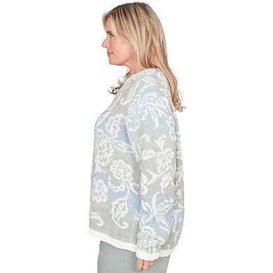 Plus Size Alfred Dunner Soft Paisley Ombre Sweater