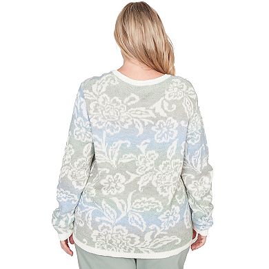 Plus Size Alfred Dunner Soft Paisley Ombre Sweater