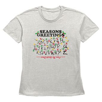 Women's Season's Greetings From The Upside Down Graphic Tee