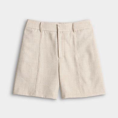 Juniors' SO Twill Suiting Pintuck Trouser Shorts