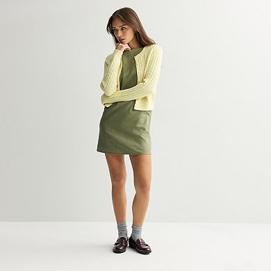 Juniors' SO Linen Blend Shift Dress