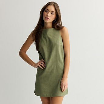 Juniors' SO® Linen Blend Shift Dress