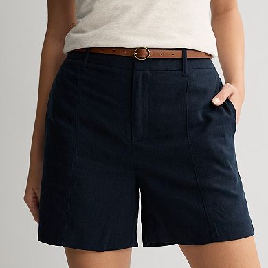Juniors' SO® Linen Trouser Shorts