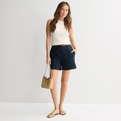 Juniors' SO® Linen Trouser Shorts