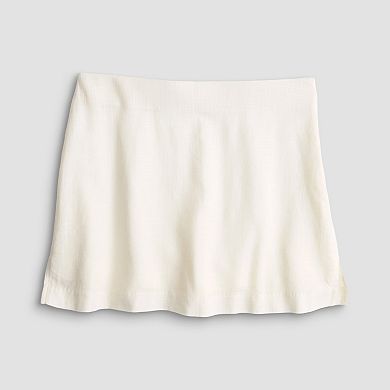Juniors' SO® Curvy Fit Linen Skort