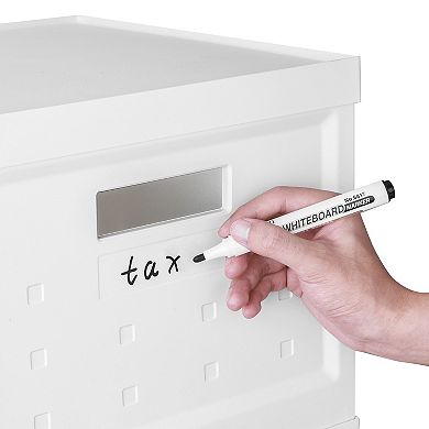 Techni Mobili Collapsible Stackable Storage Boxes with Lids, 2-Pack