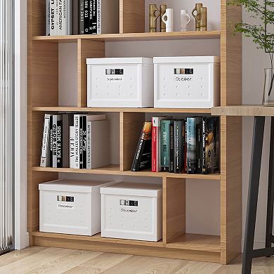 Techni Mobili Collapsible Stackable Storage Boxes with Lids, 2-Pack