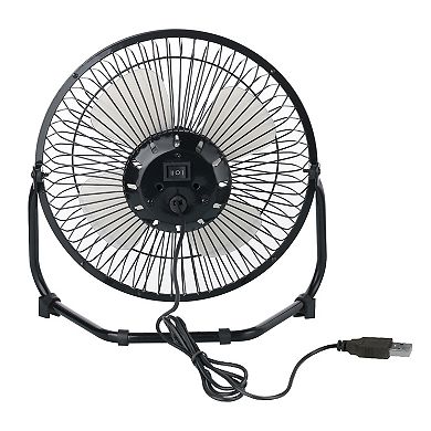 Techni Home 8” High Velocity 2-Speed USB Powered Portable Fan