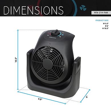 Techni Home 2-in-1 Portable 1500W Space Heater & Fan