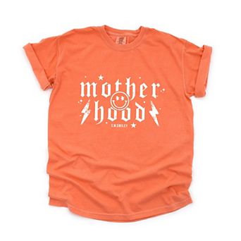 S.W.Smiley Mother Hood Distressed - Women's Garment Dyed Graphic T-Shirt