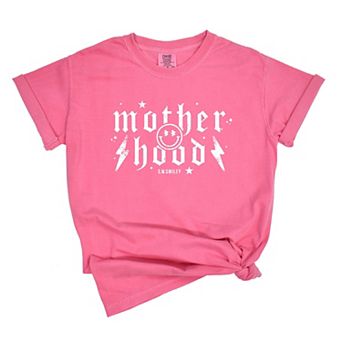 S.W.Smiley Mother Hood Distressed - Women's Garment Dyed Graphic T-Shirt