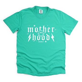S.W.Smiley Mother Hood Distressed - Women's Garment Dyed Graphic T-Shirt