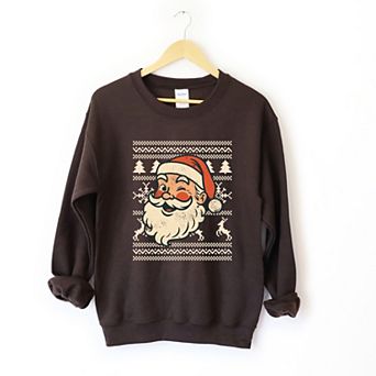 Ugly Sweater Santa Face - Women's Sweatshirt