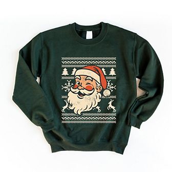 Ugly Sweater Santa Face - Women's Sweatshirt