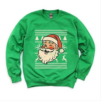 Ugly Sweater Santa Face - Women's Sweatshirt