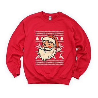 Ugly Sweater Santa Face - Women's Sweatshirt