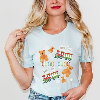 Teddy Bears and Choo Choo Trains - Short Sleeve Tee