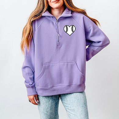 Mama Jersey Heart - Womens Quarter Zip Fleece