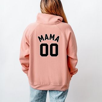 Mama Jersey Heart - Womens Quarter Zip Fleece