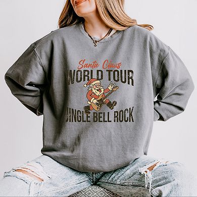 Jingle Bell Rock World Tour - Womens Lightweight Garment Dyed Sweatshirt