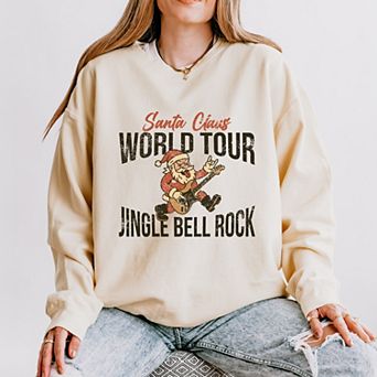 Jingle Bell Rock World Tour - Womens Lightweight Garment Dyed Sweatshirt