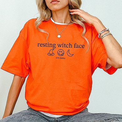 S.W.Smiley Resting Witch Face Typewriter - Women's Short Sleeve Graphic T-Shirt