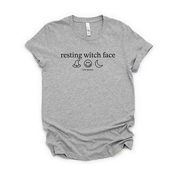 S.W.Smiley Resting Witch Face Typewriter - Women's Short Sleeve Graphic T-Shirt
