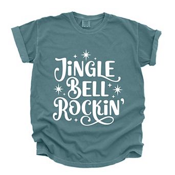 Jingle Bell Rockin' Sparkle - Womens Garment Dyed Tee
