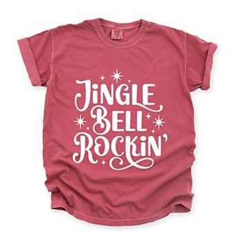 Jingle Bell Rockin' Sparkle - Womens Garment Dyed Tee