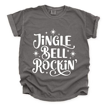 Jingle Bell Rockin' Sparkle - Womens Garment Dyed Tee