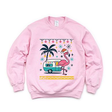 Ugly Sweater Flamingo - Women's Sweatshirt