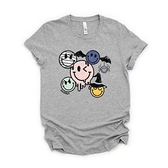 S.W.Smiley Halloween Smileys - Women's Short Sleeve Graphic T-Shirt