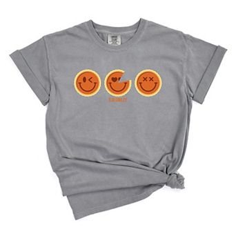 S.W.Smiley Pumpkin Pies - Women's Garment Dyed Graphic T-Shirt