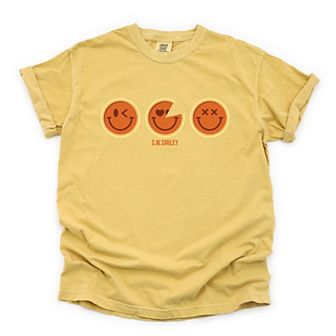 S.W.Smiley Pumpkin Pies - Women's Garment Dyed Graphic T-Shirt